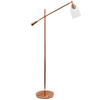 Lalia Home SwingArm FloorLamp w/Clear Glass Shade-Rose Gold LHF-5021-RG